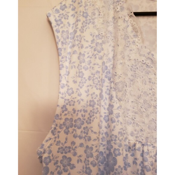 Elizabeth & Nicole Women’s Very Soft Sleepwear PJs Blue Floral Lace Size 2XL NWT - Picture 11 of 12
